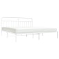 vidaXL Estructura de cama con cabecero metal blanca 200x200 cm vidaXL Estructura de cama con cabecero metal blanca 200x200 cm