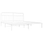vidaXL Estructura de cama con cabecero metal blanca 200x200 cm vidaXL Estructura de cama con cabecero metal blanca 200x200 cm