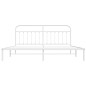 vidaXL Estructura de cama con cabecero metal blanca 200x200 cm vidaXL Estructura de cama con cabecero metal blanca 200x200 cm