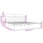 vidaXL Estructura de cama con cabecero metal blanca 200x200 cm vidaXL Estructura de cama con cabecero metal blanca 200x200 cm