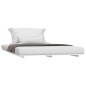 vidaXL Estructura de cama de madera maciza de pino blanco 140x190 cm vidaXL Estructura de cama de madera maciza de pino blanco 140x190 cm