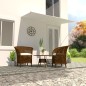 vidaXL Toldo retráctil 250x150 cm crema vidaXL Toldo retráctil 250x150 cm crema