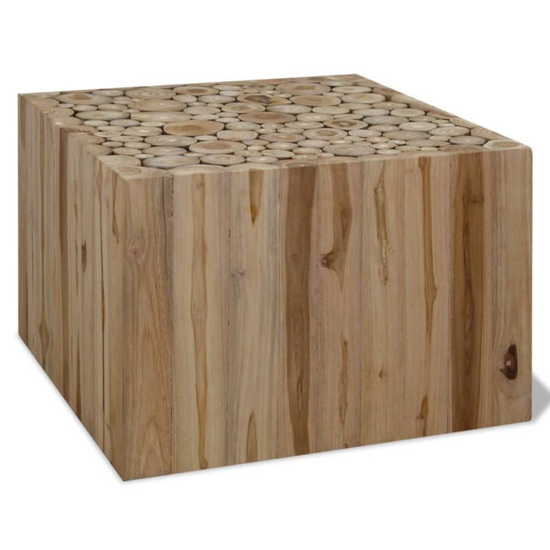 vidaXL Mesa de centro de madera de teca genuina 50x50x35 cm vidaXL Mesa de centro de madera de teca genuina 50x50x35 cm