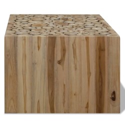 vidaXL Mesa de centro de madera de teca genuina 50x50x35 cm