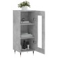 vidaXL Aparador de madera contrachapada gris hormigón 34,5x34x90 cm