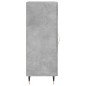 vidaXL Aparador de madera contrachapada gris hormigón 34,5x34x90 cm