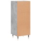 vidaXL Aparador de madera contrachapada gris hormigón 34,5x34x90 cm