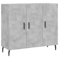 vidaXL Aparador de madera de ingeniería gris hormigón 90x34x80 cm