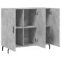 vidaXL Aparador de madera de ingeniería gris hormigón 90x34x80 cm