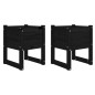 vidaXL Jardinera 2 unidades madera maciza de pino negro 40x40x52,5 cm vidaXL Jardinera 2 unidades madera maciza de pino negro 40x40x52,5 cm