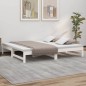 vidaXL Sofá cama extraíble madera maciza de pino blanco 2x(90x190) cm vidaXL Sofá cama extraíble madera maciza de pino blanco 2x(90x190) cm