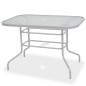 vidaXL Juego de comedor de jardín 8 piezas acero y textilene gris