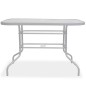 vidaXL Juego de comedor de jardín 8 piezas acero y textilene gris