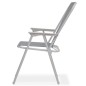 vidaXL Juego de comedor de jardín 8 piezas acero y textilene gris
