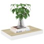 vidaXL Estantes flotantes pared 4 uds MDF roble y blanco 50x23x3,8 cm