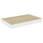 vidaXL Estantes flotantes pared 4 uds MDF roble y blanco 50x23x3,8 cm