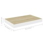 vidaXL Estantes flotantes pared 4 uds MDF roble y blanco 50x23x3,8 cm