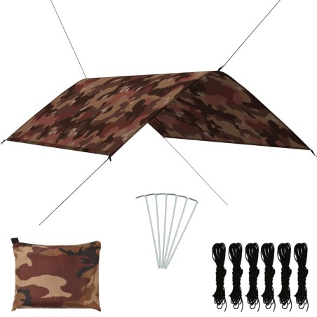 vidaXL Lona de exterior camuflaje 3x2 m