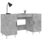 vidaXL Escritorio madera de ingeniería gris hormigón 140x50x75 cm vidaXL Escritorio madera de ingeniería gris hormigón 140x50x75 cm
