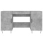 vidaXL Escritorio madera de ingeniería gris hormigón 140x50x75 cm vidaXL Escritorio madera de ingeniería gris hormigón 140x50x75 cm