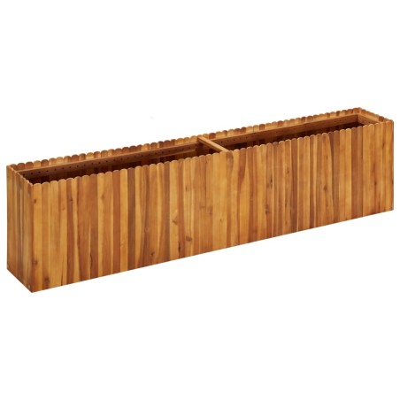 vidaXL Arriate de madera maciza de acacia 200x30x50 cm