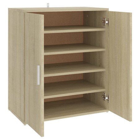 vidaXL Mueble zapatero madera de ingeniería roble Sonoma 60x35x70 cm