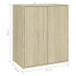 vidaXL Mueble zapatero madera de ingeniería roble Sonoma 60x35x70 cm vidaXL Mueble zapatero madera de ingeniería roble Sonoma 60x35x70 cm