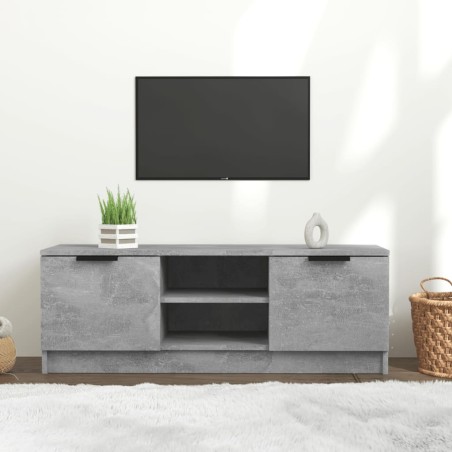 vidaXL Mueble de TV madera contrachapada gris hormigón 102x35x36,5 cm