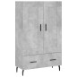 vidaXL Aparador alto madera de ingeniería gris hormigón 69,5x31x115 cm vidaXL Aparador alto madera de ingeniería gris hormigón 69,5x31x115 cm