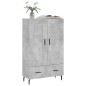 vidaXL Aparador alto madera de ingeniería gris hormigón 69,5x31x115 cm vidaXL Aparador alto madera de ingeniería gris hormigón 69,5x31x115 cm