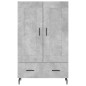 vidaXL Aparador alto madera de ingeniería gris hormigón 69,5x31x115 cm vidaXL Aparador alto madera de ingeniería gris hormigón 69,5x31x115 cm