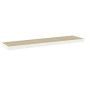 vidaXL Estante flotante de pared blanco y roble MDF 90x23,5x3,8 cm vidaXL Estante flotante de pared blanco y roble MDF 90x23,5x3,8 cm