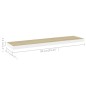 vidaXL Estante flotante de pared blanco y roble MDF 90x23,5x3,8 cm vidaXL Estante flotante de pared blanco y roble MDF 90x23,5x3,8 cm