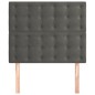 vidaXL Cabeceros 2 unidades de terciopelo gris oscuro 100x5x78/88 cm