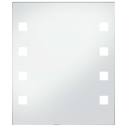 vidaXL Espejo de pared de baño con LED 50x60 cm