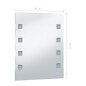 vidaXL Espejo de pared de baño con LED 50x60 cm vidaXL Espejo de pared de baño con LED 50x60 cm
