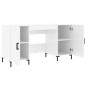 vidaXL Escritorio madera contrachapada blanco brillante 140x50x75 cm vidaXL Escritorio madera contrachapada blanco brillante 140x50x75 cm