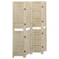 vidaXL Biombo de 4 paneles de madera maciza de paulownia 140x165 cm vidaXL Biombo de 4 paneles de madera maciza de paulownia 140x165 cm