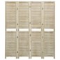 vidaXL Biombo de 4 paneles de madera maciza de paulownia 140x165 cm vidaXL Biombo de 4 paneles de madera maciza de paulownia 140x165 cm