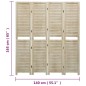 vidaXL Biombo de 4 paneles de madera maciza de paulownia 140x165 cm vidaXL Biombo de 4 paneles de madera maciza de paulownia 140x165 cm