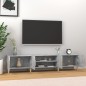 vidaXL Mueble de TV madera contrachapada gris hormigón 180x31,5x40 cm vidaXL Mueble de TV madera contrachapada gris hormigón 180x31,5x40 cm