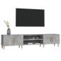 vidaXL Mueble de TV madera contrachapada gris hormigón 180x31,5x40 cm vidaXL Mueble de TV madera contrachapada gris hormigón 180x31,5x40 cm