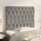 vidaXL Cabeceros 2 unidades de terciopelo gris claro 100x7x78/88 cm