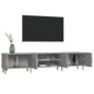 vidaXL Mueble de TV madera contrachapada gris hormigón 180x31,5x40 cm vidaXL Mueble de TV madera contrachapada gris hormigón 180x31,5x40 cm