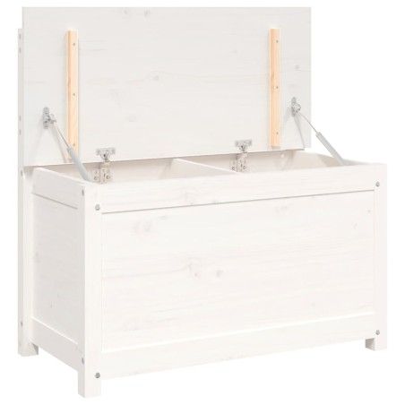 vidaXL Banco de madera maciza de pino blanco 80x41x77 cm