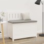 vidaXL Banco de madera maciza de pino blanco 80x41x77 cm vidaXL Banco de madera maciza de pino blanco 80x41x77 cm