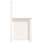 vidaXL Banco de madera maciza de pino blanco 80x41x77 cm vidaXL Banco de madera maciza de pino blanco 80x41x77 cm