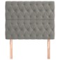 vidaXL Cabeceros 2 unidades de terciopelo gris claro 100x7x78/88 cm