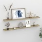 vidaXL Estantes de pared 2 unidades blanco y roble Sonoma 100x9x3 cm vidaXL Estantes de pared 2 unidades blanco y roble Sonoma 100x9x3 cm