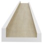 vidaXL Estantes de pared 2 unidades blanco y roble Sonoma 100x9x3 cm vidaXL Estantes de pared 2 unidades blanco y roble Sonoma 100x9x3 cm